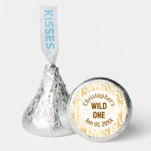 Neutral Yellow Giraffe Safari Wild One Custom Hershey®'s Kisses®