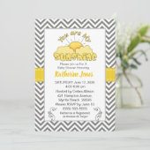 Neutral You Are My Sunshine Baby Shower Invitation (Standing Front)