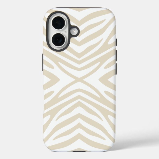 Neutral Zebra Case-Mate iPhone Case (Back)