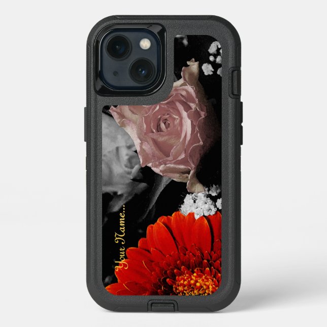 Neutrales Blumendesign / Neutral Floral Design Otterbox iPhone Case (Back)