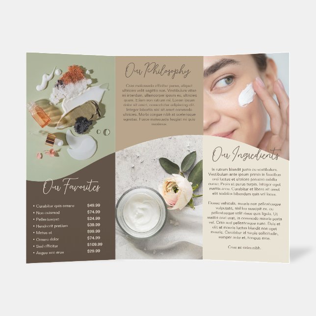 Neutrals Wave Beauty Product Information Brochure (Inside Standing)