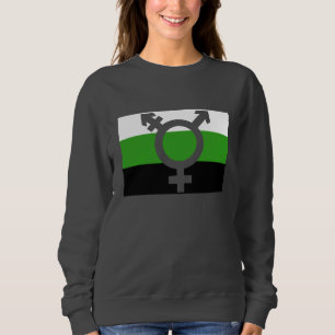 Neutrois Flag Cutout Sweatshirt