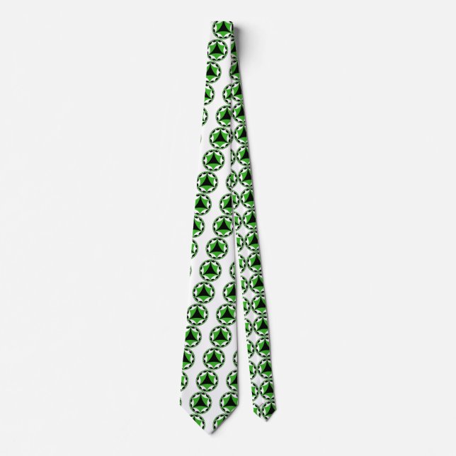 Neutrois flag fractal neck tie (Front)