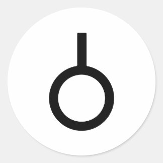 Neutrois Gender Symbol Classic Round Sticker