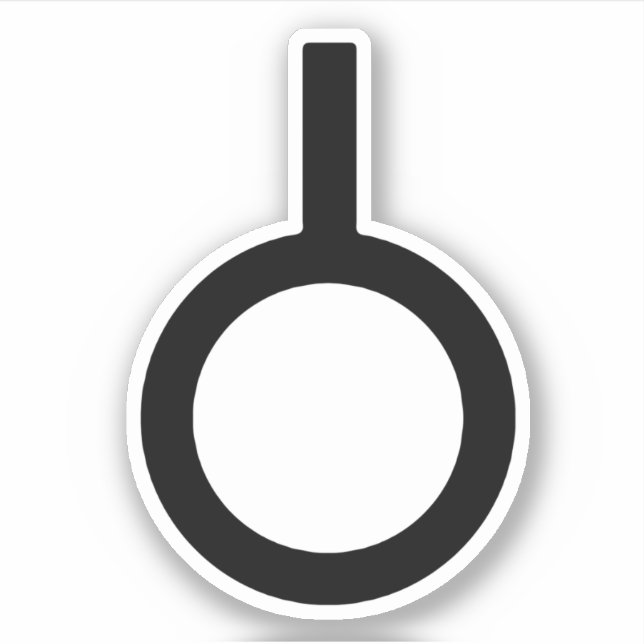 Neutrois Gender Symbol Sticker (Front)