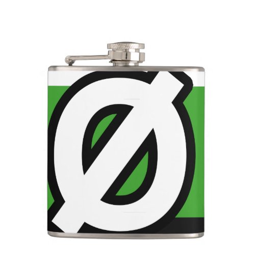 NEUTROIS PRIDE FLAG AND SYMBOL HIP FLASK