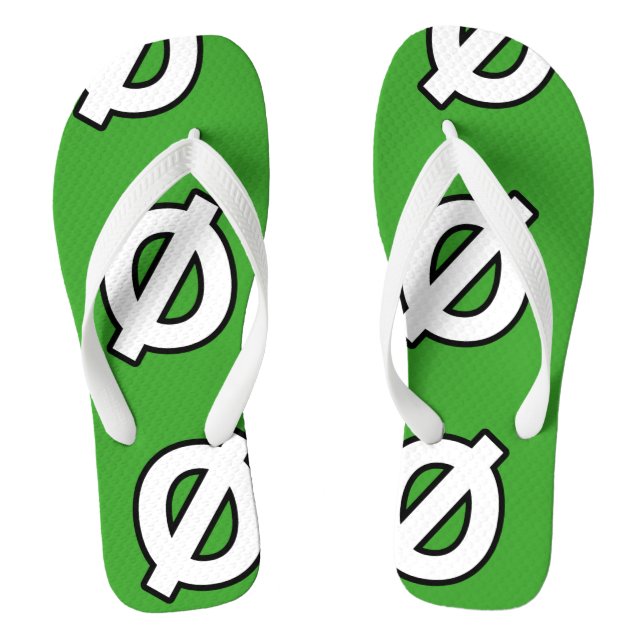 Neutrois Pride Flip Flops (Footbed)