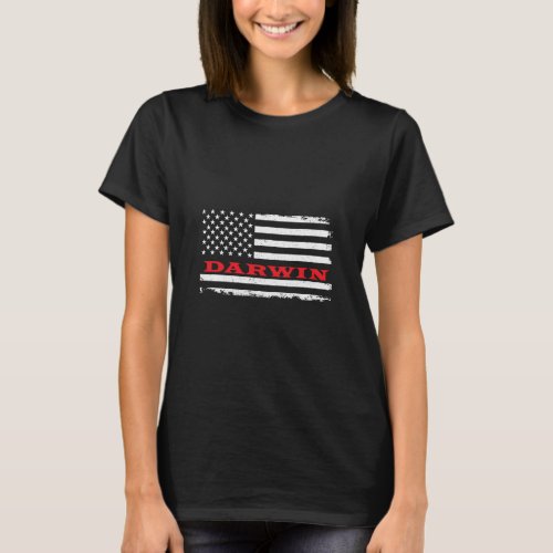 Nevada American Flag Darwin USA Patriotic Souvenir T_Shirt