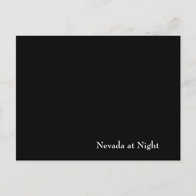 Nevada at Night Postcard (Front)