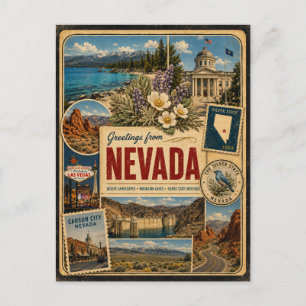 Nevada Authentic Vintage Style Postcard