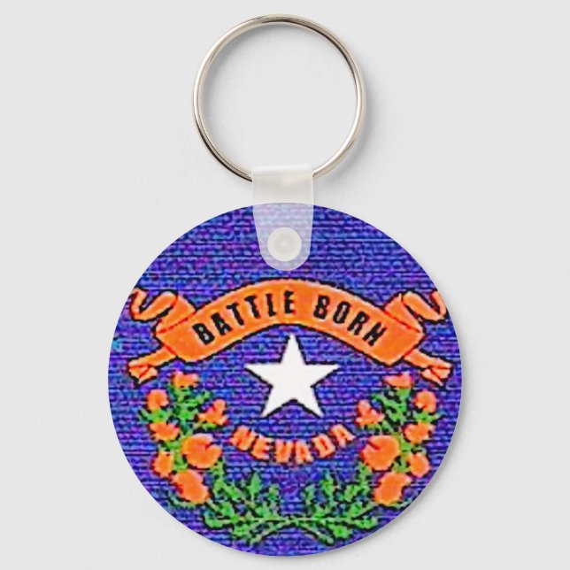 Nevada Battle Born Keychain (Front)