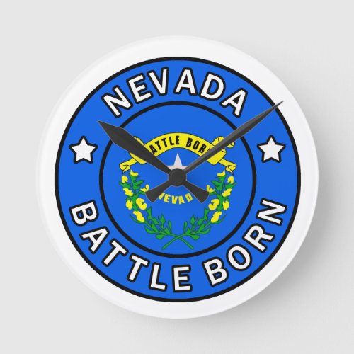 Nevada Battle Born Round Clock