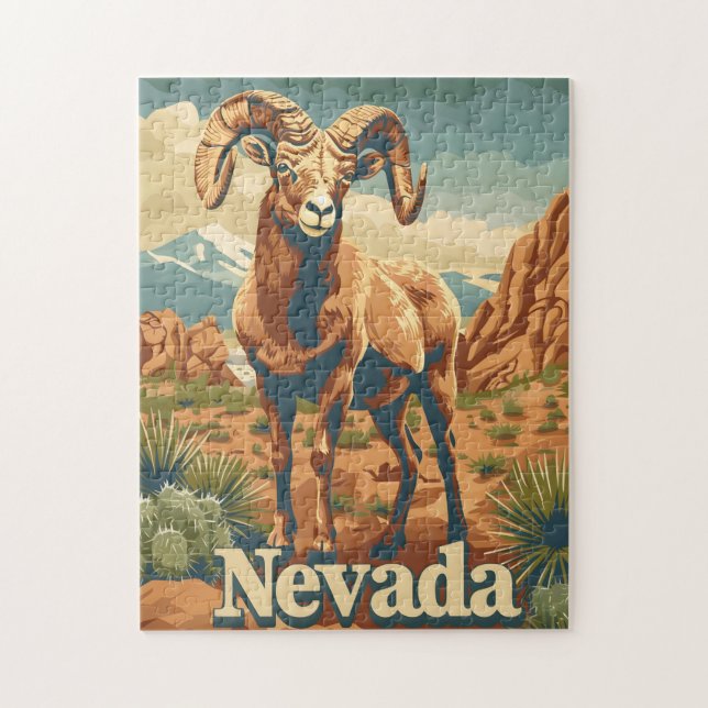 Nevada Bighorn Sheep Jigsaw Puzzle (Vertical)