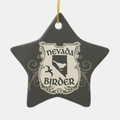 Nevada Birder Ceramic Ornament