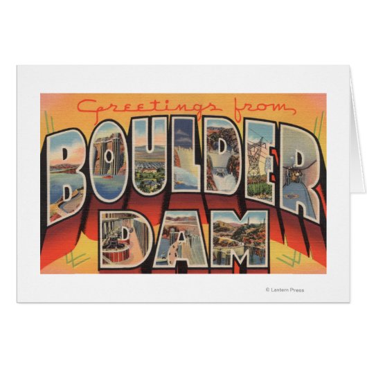 Nevada - Boulder Dam - Large Letter Scenes Cards (Front Horizontal)