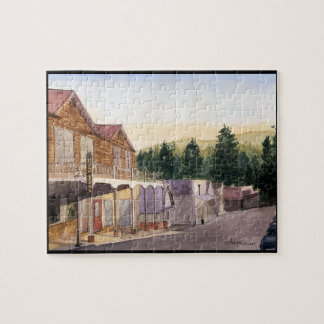 NEVADA CITY, CALIFORNIA , WATERCOLOR JIGSAW PUZZLE