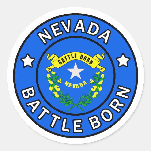Nevada Classic Round Sticker (Front)