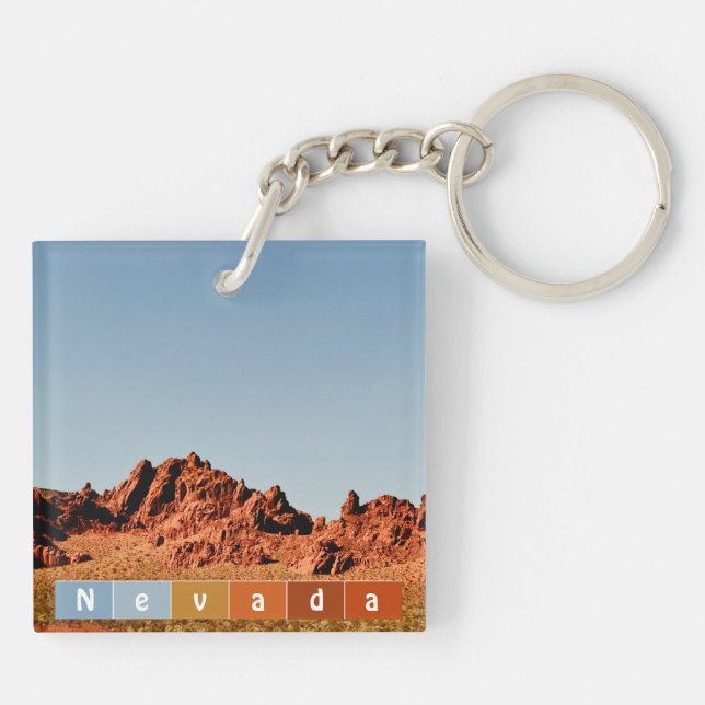 Nevada Desert   Keychain (Back)