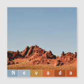 Nevada Desert  Magnetic card (Front)