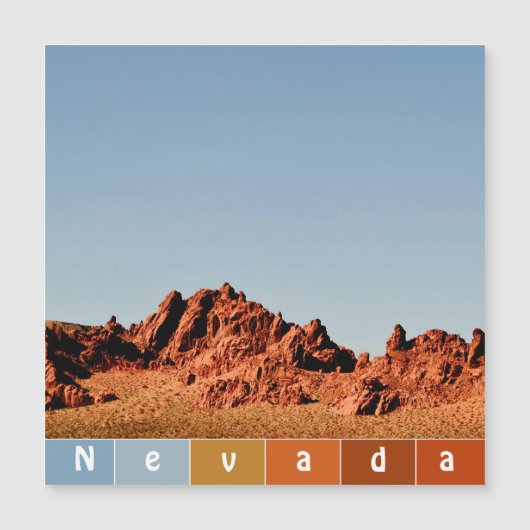 Nevada Desert  Magnetic card (Front)