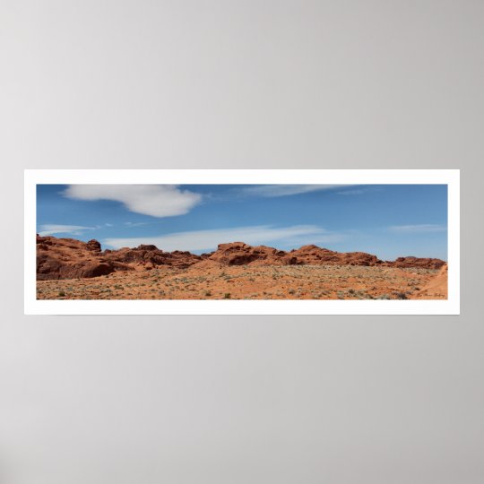 Nevada Desert Skyline Panoramic Poster | Zazzle.com