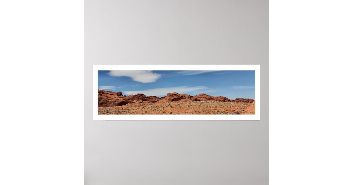 Nevada Desert Skyline Panoramic Poster | Zazzle