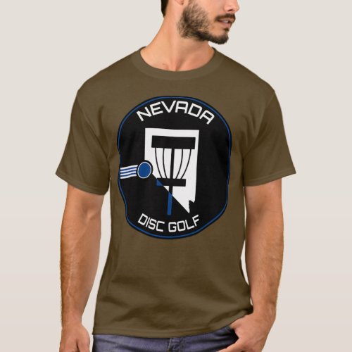 Nevada Disc Golf State Shape T_Shirt