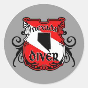 Nevada Diver Classic Round Sticker