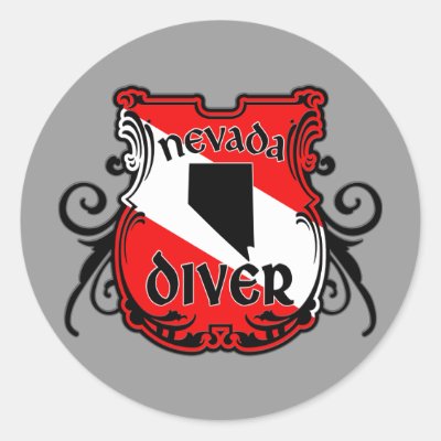 Nevada Diver Classic Round Sticker