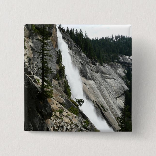 Nevada Falls at Yosemite National Park Button (Front)