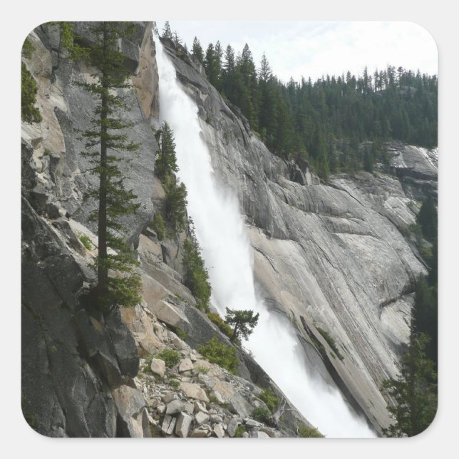 Nevada Falls at Yosemite National Park Square Sticker (Front)