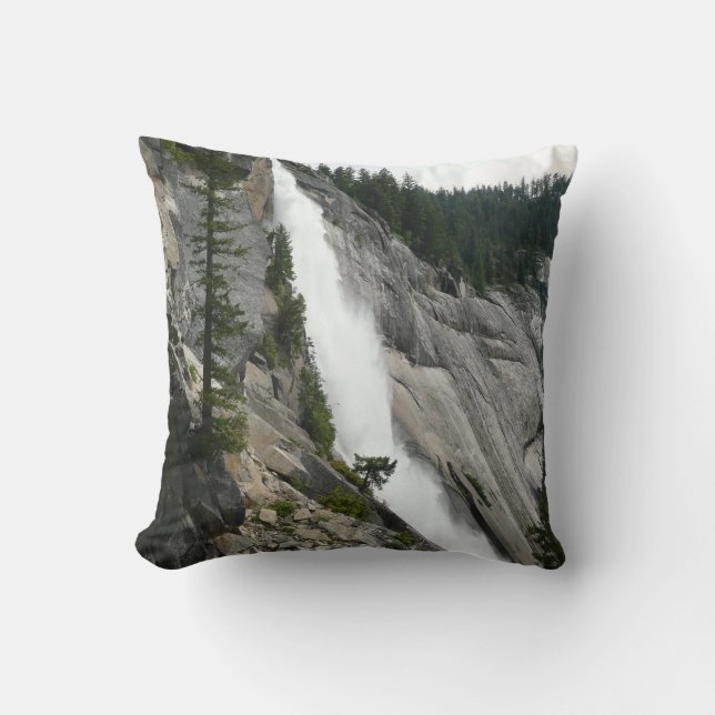 Nevada Falls at Yosemite National Park Throw Pillow (Front)