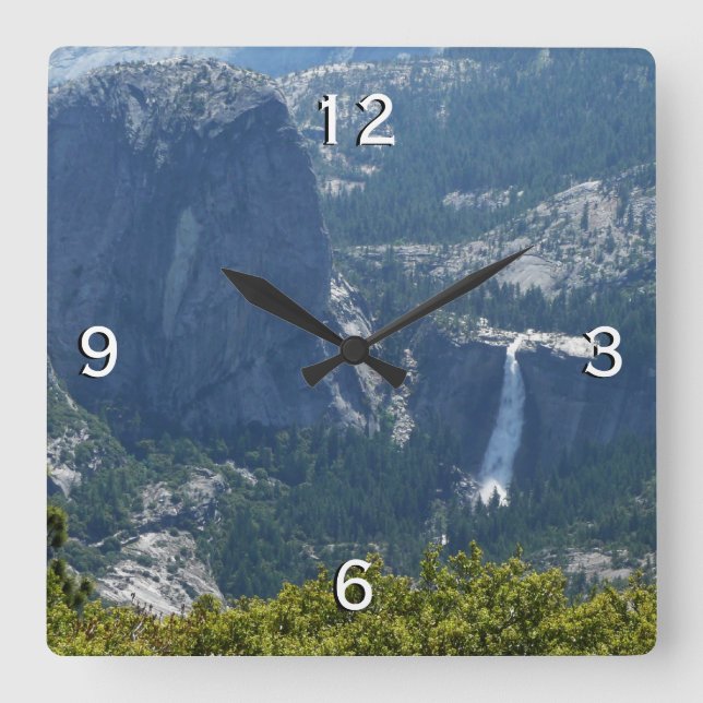 Nevada Falls from the Panorama Trail Square Wall Clock (Front)