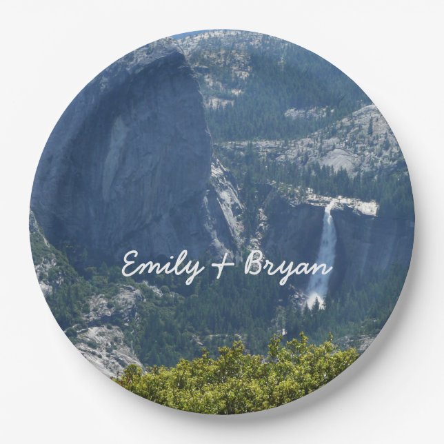 Nevada Falls from the Panorama Trail Yosemite Paper Plates (Front)