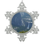 Nevada Falls from the Panorama Trail Yosemite Snowflake Pewter Christmas Ornament