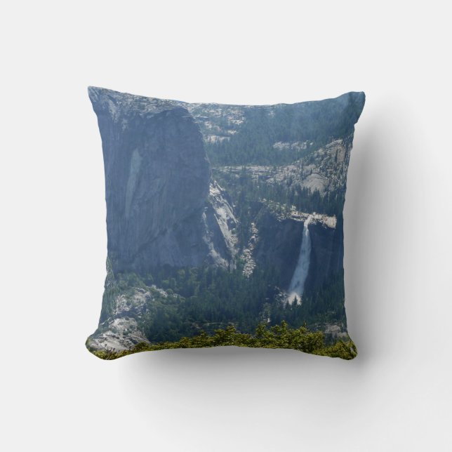 Nevada Falls from the Panorama Trail Yosemite Throw Pillow (Front)