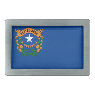 Nevada flag belt buckle