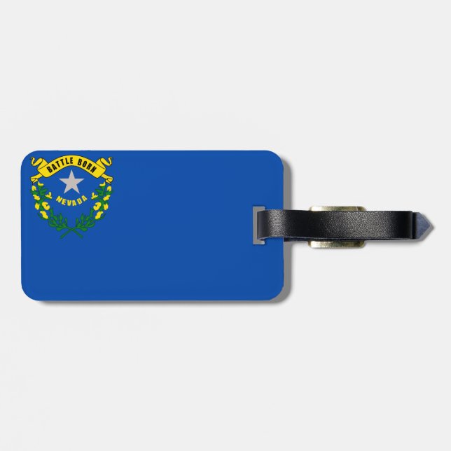 Nevada Flag Luggage Tag (Back Horizontal)