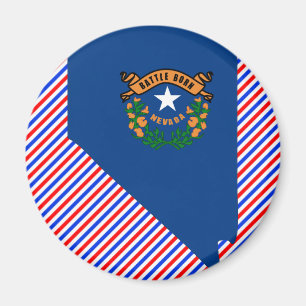 Nevada Flag Map Magnet