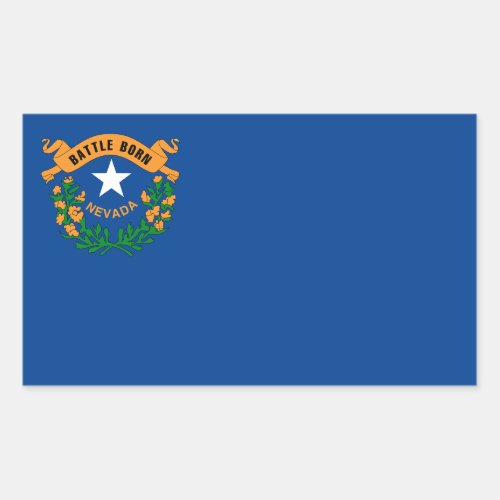 Nevada Flag Rectangular Sticker