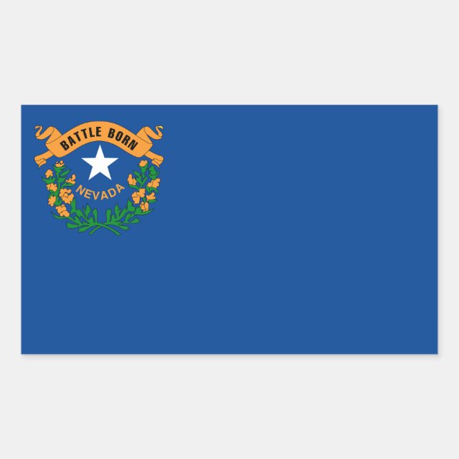 Nevada Flag Rectangular Sticker (Front)