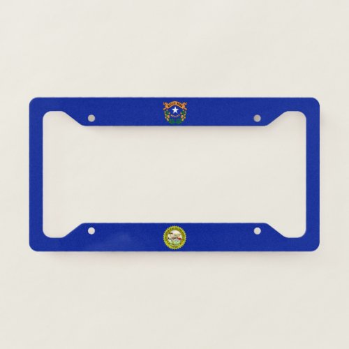 Nevada flag_seal license plate frame