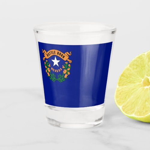 Nevada flag  shot glass