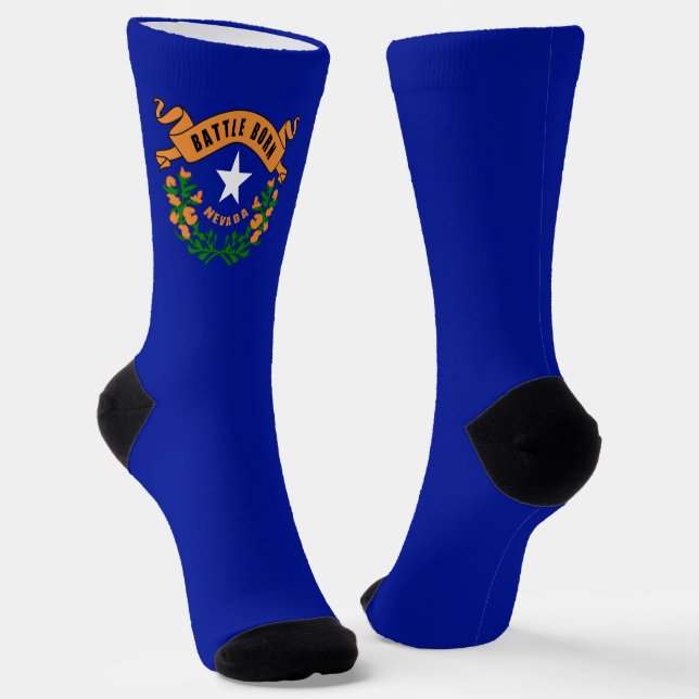 Nevada flag socks (Angled)