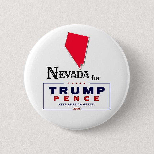 Nevada for Trump Pence 2020 Button (Front)