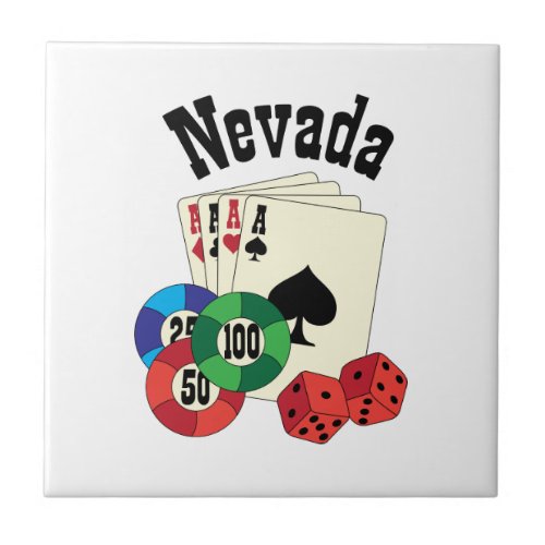 Nevada Gambling Ceramic Tile