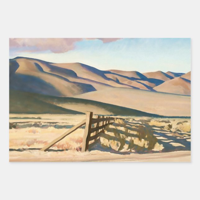 “Nevada Hills” by Maynard Dixon Wrapping Paper Sheets (Front)
