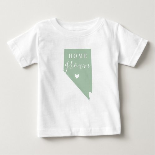 Nevada Home Grown  Editable Colors State Map Baby T_Shirt