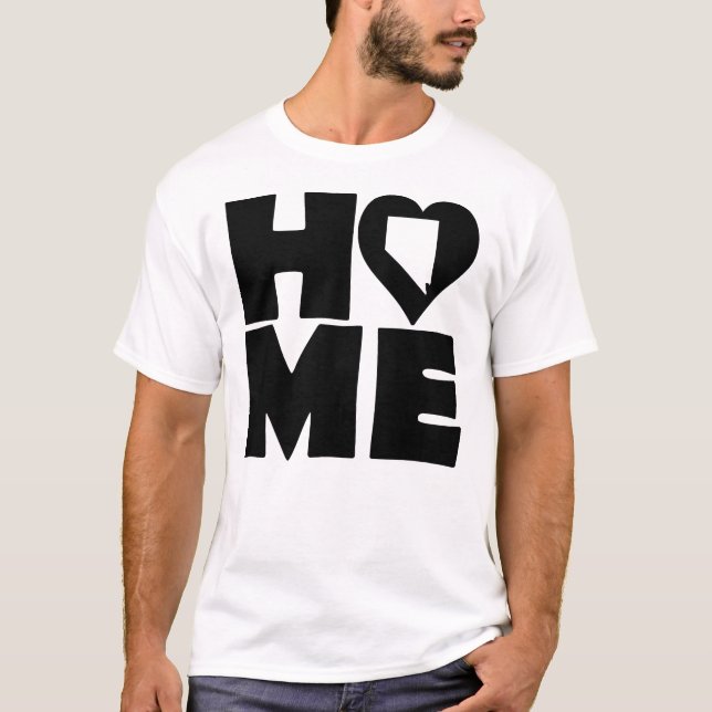 Nevada Home Heart State Tees T-Shirt (Front)