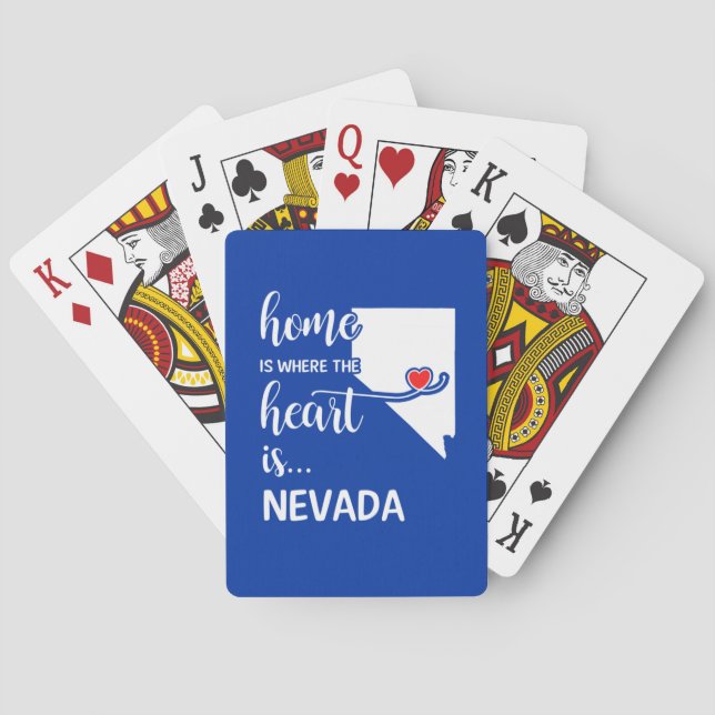 Nevada home is where the heart is poker cards (Back)